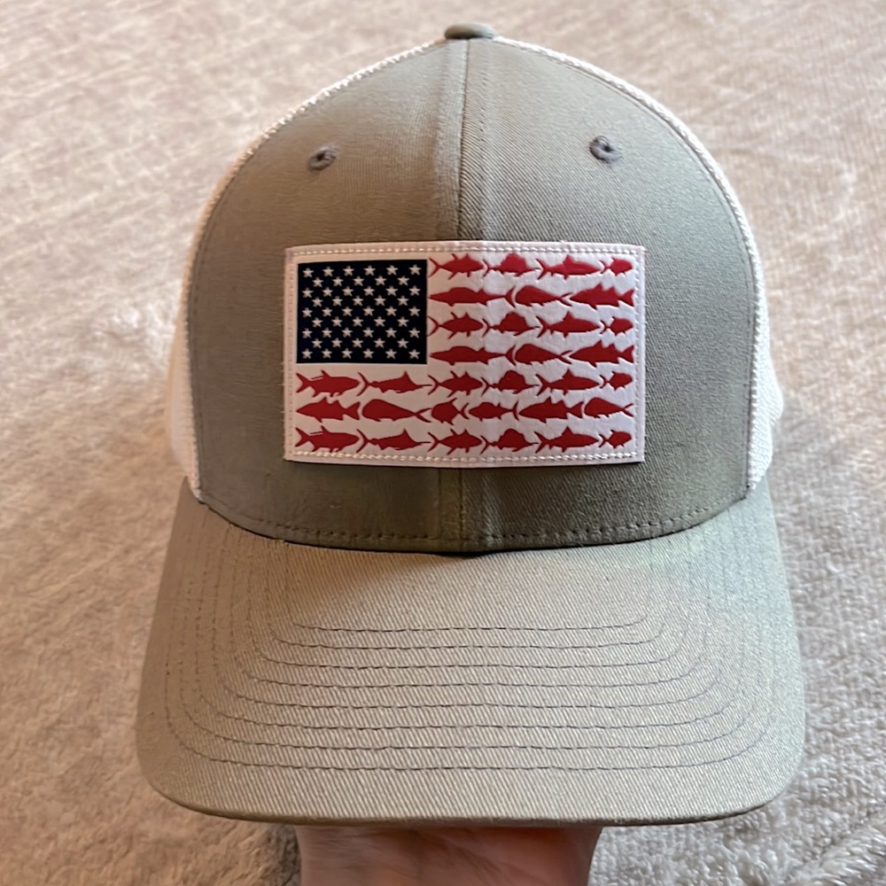 PFG Fish Flag Mesh Ball Cap - High Crown Flex Fit L/XL